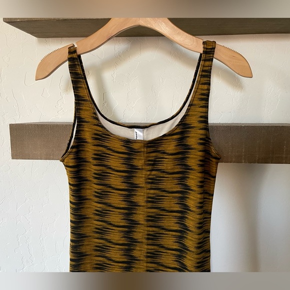 American Apparel| Mustard & Black Bodycon Dress, Size Medium•••Hyena - Picture 2 of 12